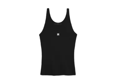 AMIRI Women's MA Embroidered Ribbed Tank "Black"