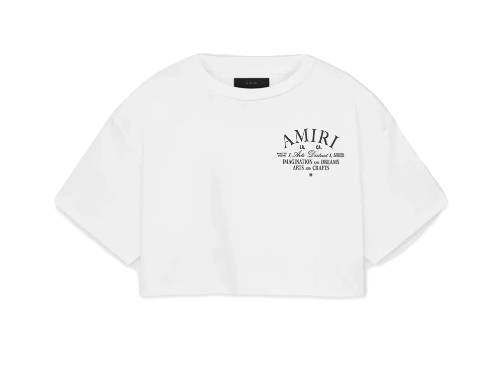 AMIRI Women's Arts District Cropped Tee "White"