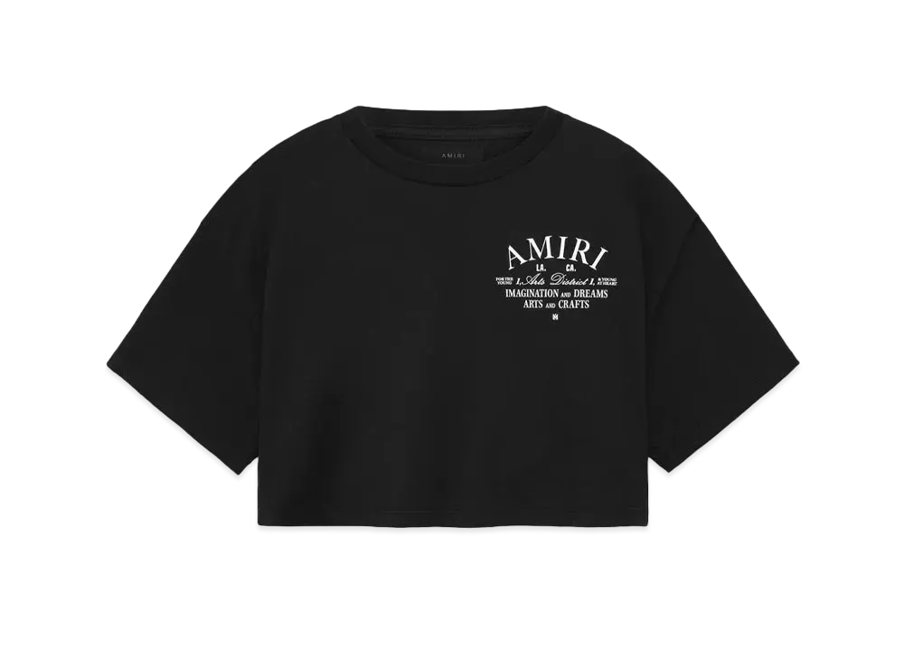 AMIRI Women's Arts District Cropped Tee "Black"
