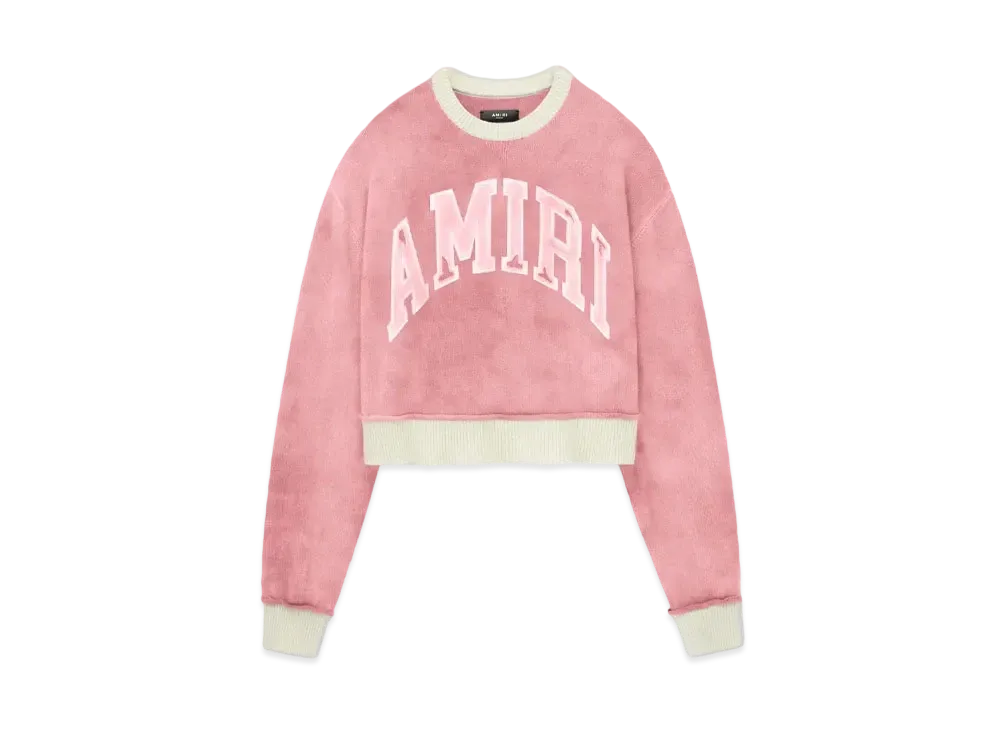 AMIRI Women's Vintage Cashmere Crew "Flamingo Pink"