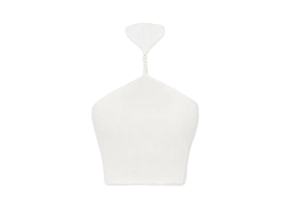 AMIRI Women's Stacked Halter Top "Alabaster"