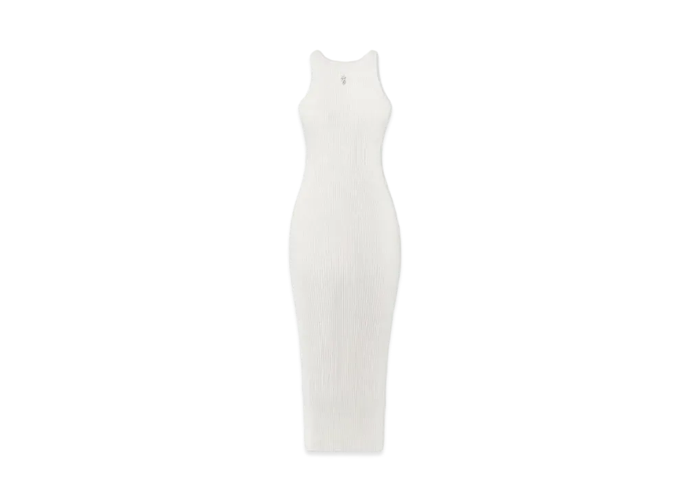 AMIRI Women's Stacked MAxi Dress "Alabaster"