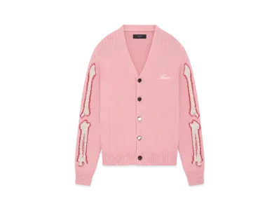 AMIRI Women's Bones Cardigan "Flamingo Pink"