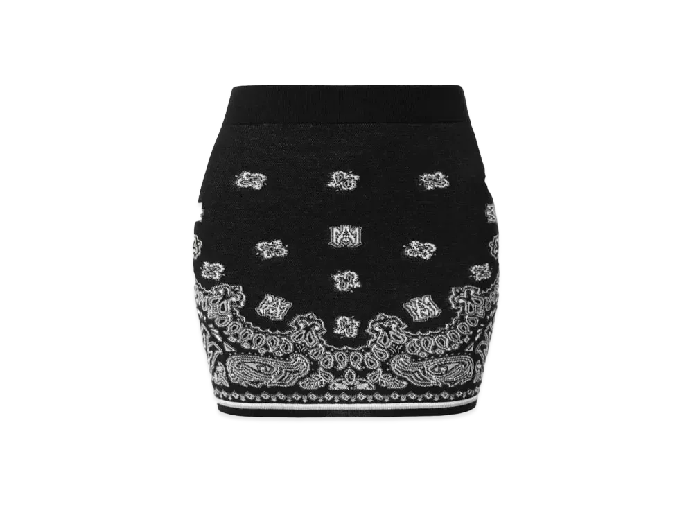 AMIRI Women's Bandana Mini Skirt "Black"