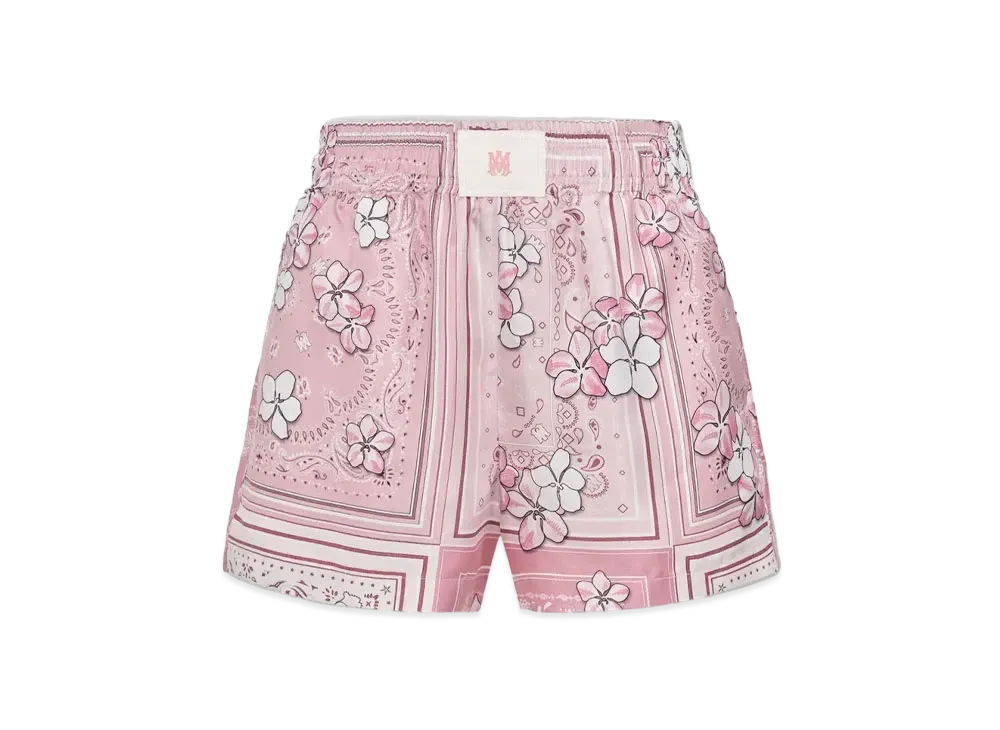 AMIRI Women'S Floral Bandana Boxer Short "Flamingo Pink"