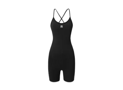 AMIRI Women'S MA Ribbed Seamless Romper "Black"