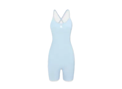 AMIRI Women'S MA Ribbed Seamless Romper "Cerulean"