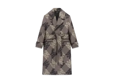 AMIRI Ma Quad Brushed Double-Breasted Overcoat "Dark Brown"