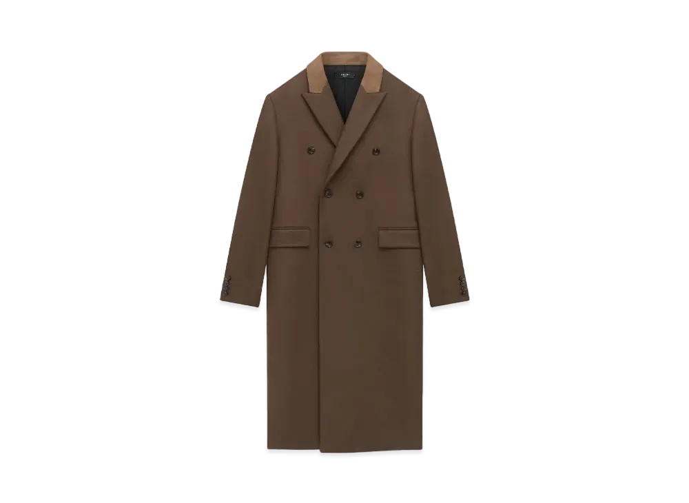 AMIRI Double-Breasted Overcoat "Dark Brown"