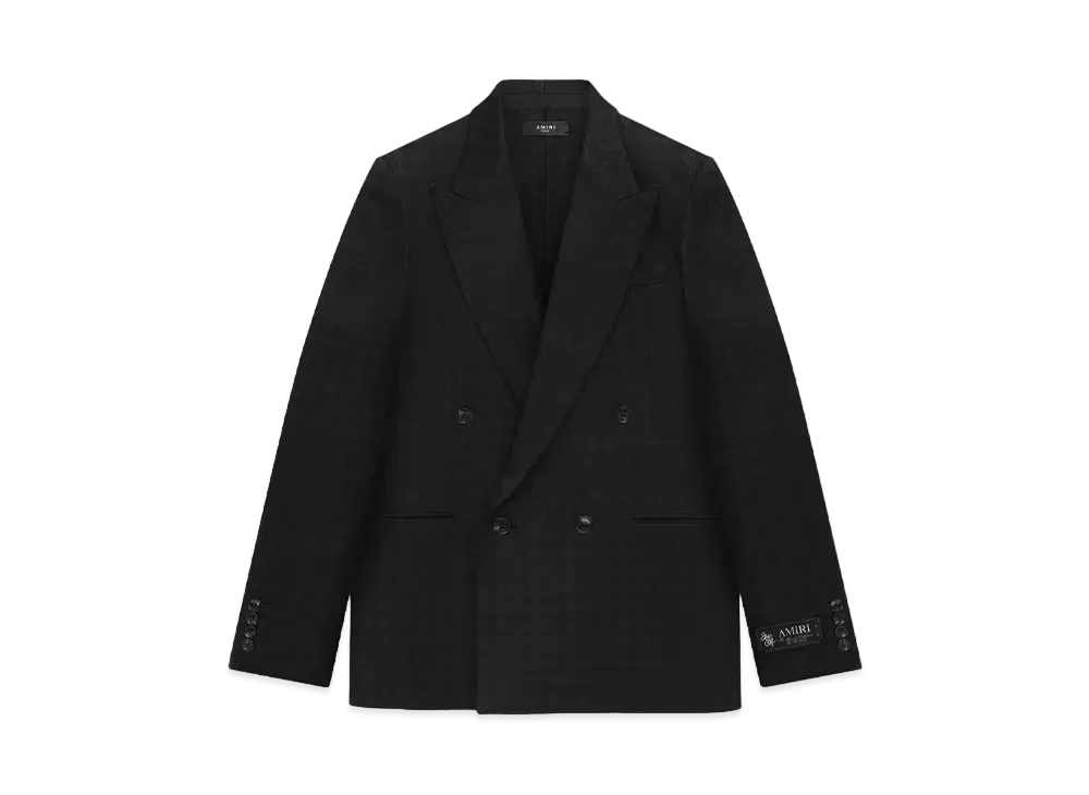 AMIRI Tonal Ma Quad Double-Breasted Blazer "Black"