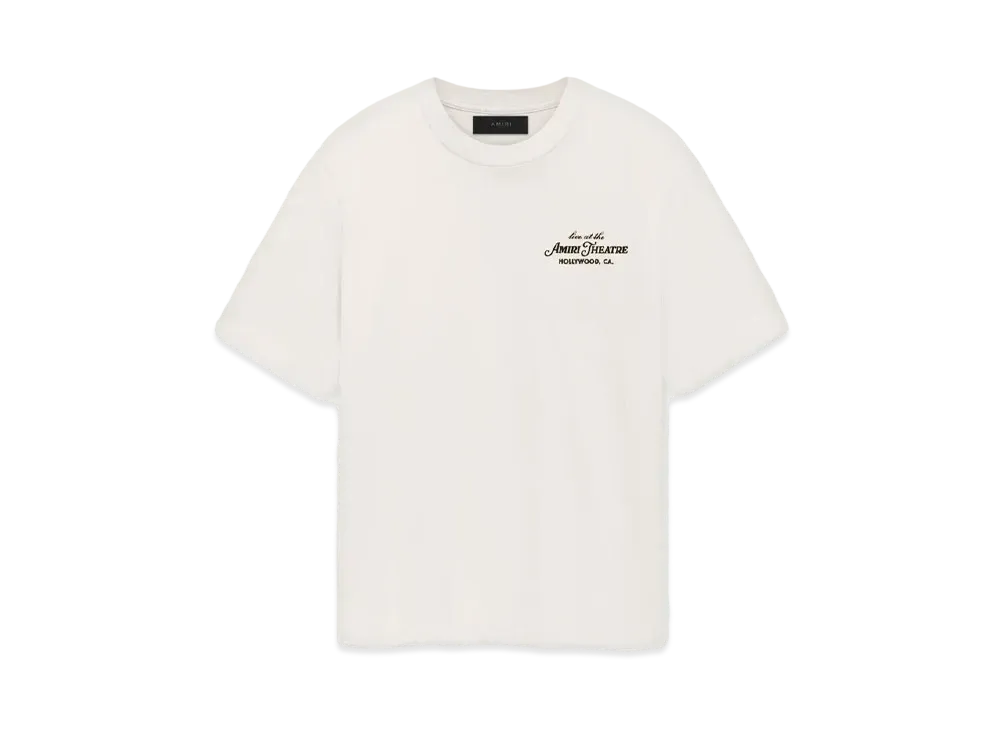 AMIRI Theatre Flocked Tee "Alabaster"