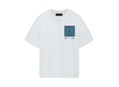 AMIRI Ma Bandana Silk Applique Tee "Ice"