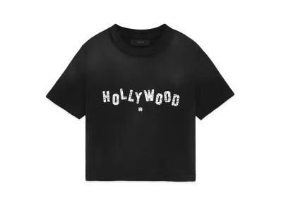 AMIRI Women'S Hollywood Baby Tee "Faded Black"