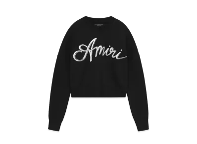 AMIRI Women'S MA Swirl Crew "Black"