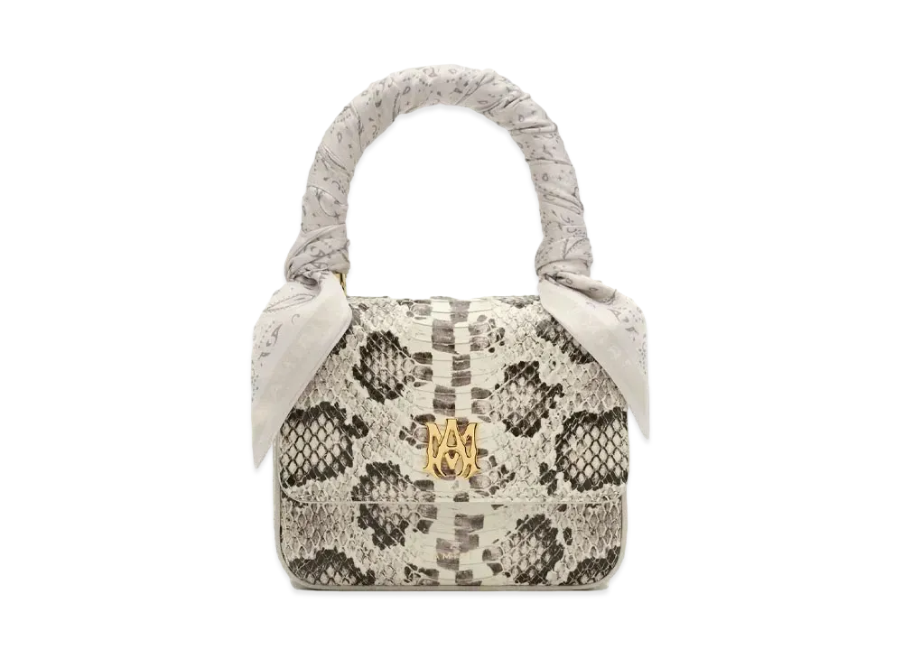 AMIRI Women'S Snake Micro MA Bag "Alabaster"