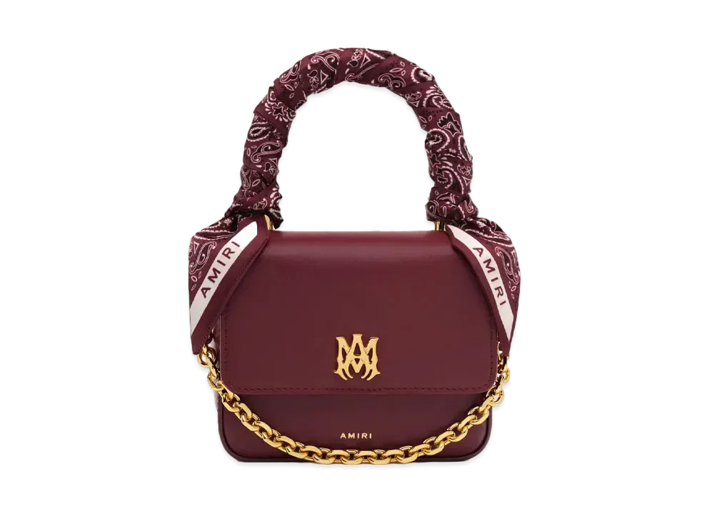 AMIRI Women'S Micro MA Bag With Chain Handle "Burgundy"