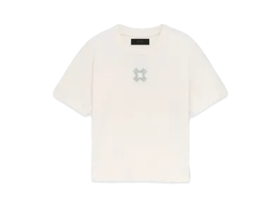 AMIRI Women'S MA Quad Baby Tee "Alabaster"