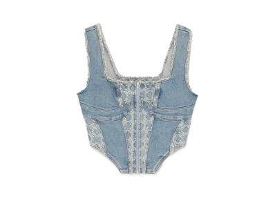 AMIRI Women'S MA Quad Corset Top "Classic Mid Indigo"