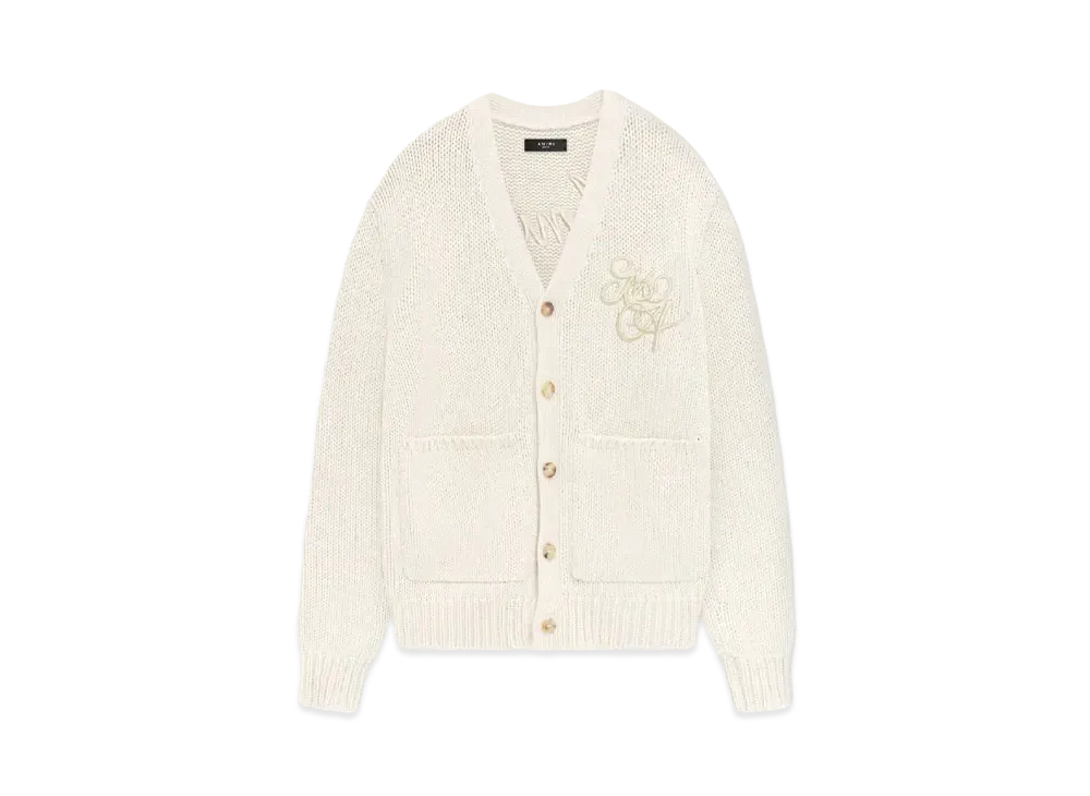 AMIRI Women'S MA Swirl Cardigan "Alabaster"