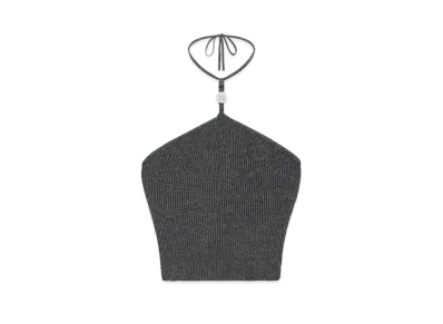 AMIRI Women'S Lurex Halter Top "Black"