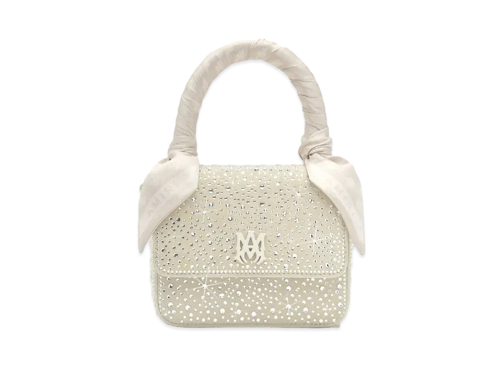 AMIRI Women'S Crystal Micro MA Bag "Alabaster"