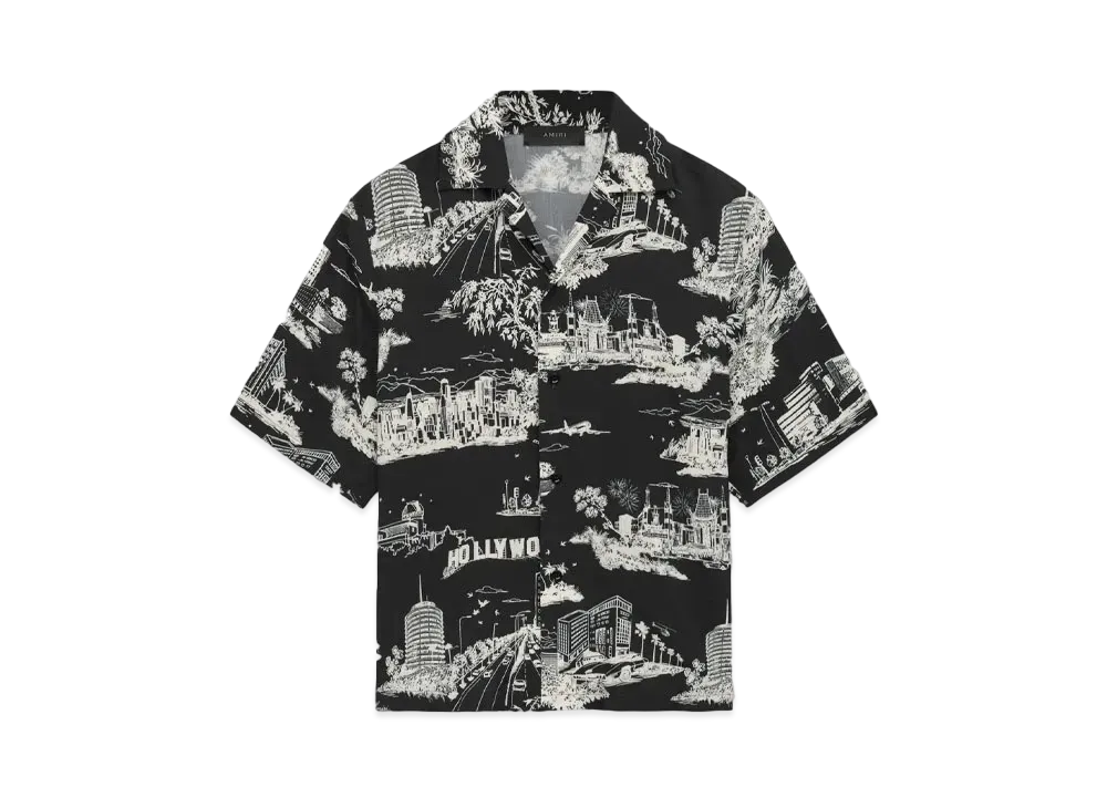 AMIRI LA Landmark Camp Shirt "Black"