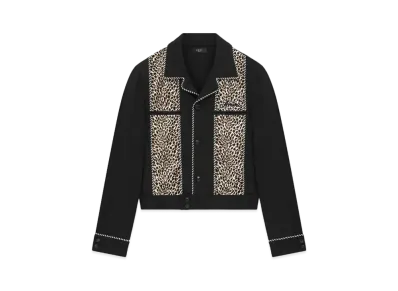 AMIRI Leopard Cadet Jacket "Black"
