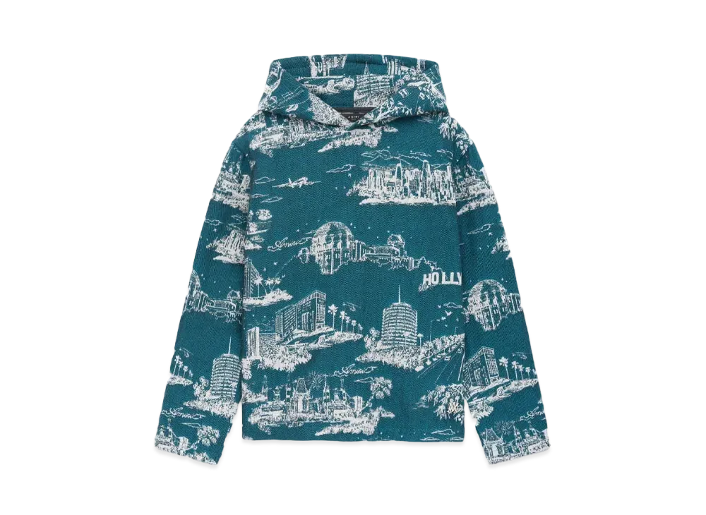 AMIRI LA Landmark Tapestry Hoodie "Deep Teal"