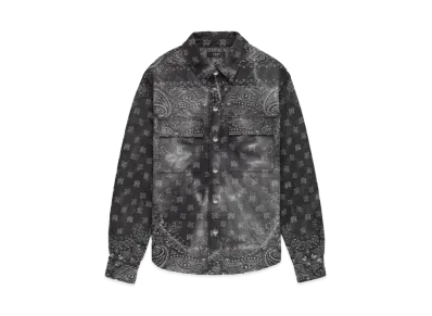 AMIRI Tie Dye Bandana Overshirt "Dark Grey"