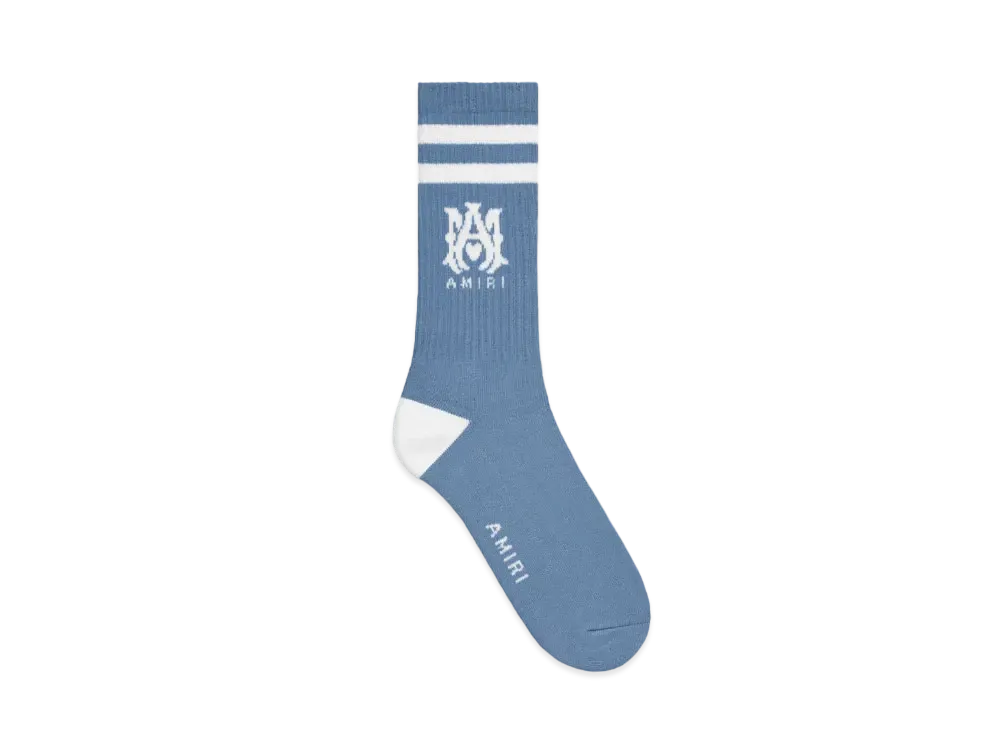 AMIRI MA Stripe Sock "Dusty Blue"