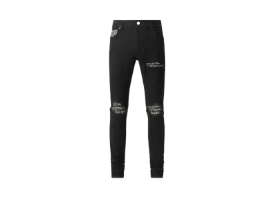 AMIRI Leopard MX1 Jean "Black"