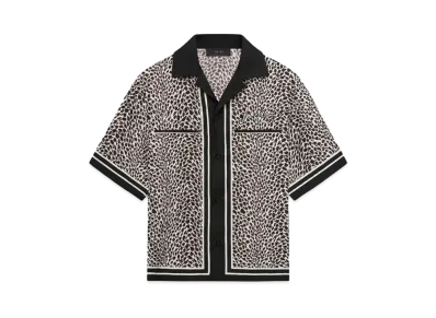 AMIRI MA Leopard Bowling Shirt "Black Birch"