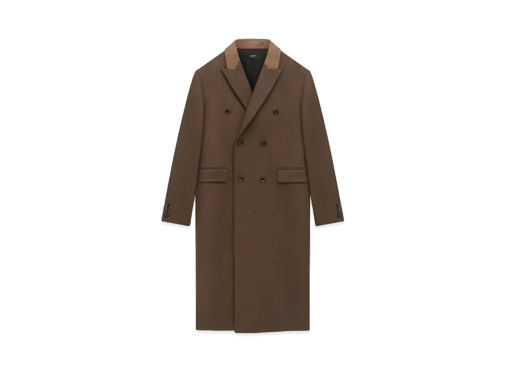 AMIRI Double-Breasted Overcoat "Dark Brown"