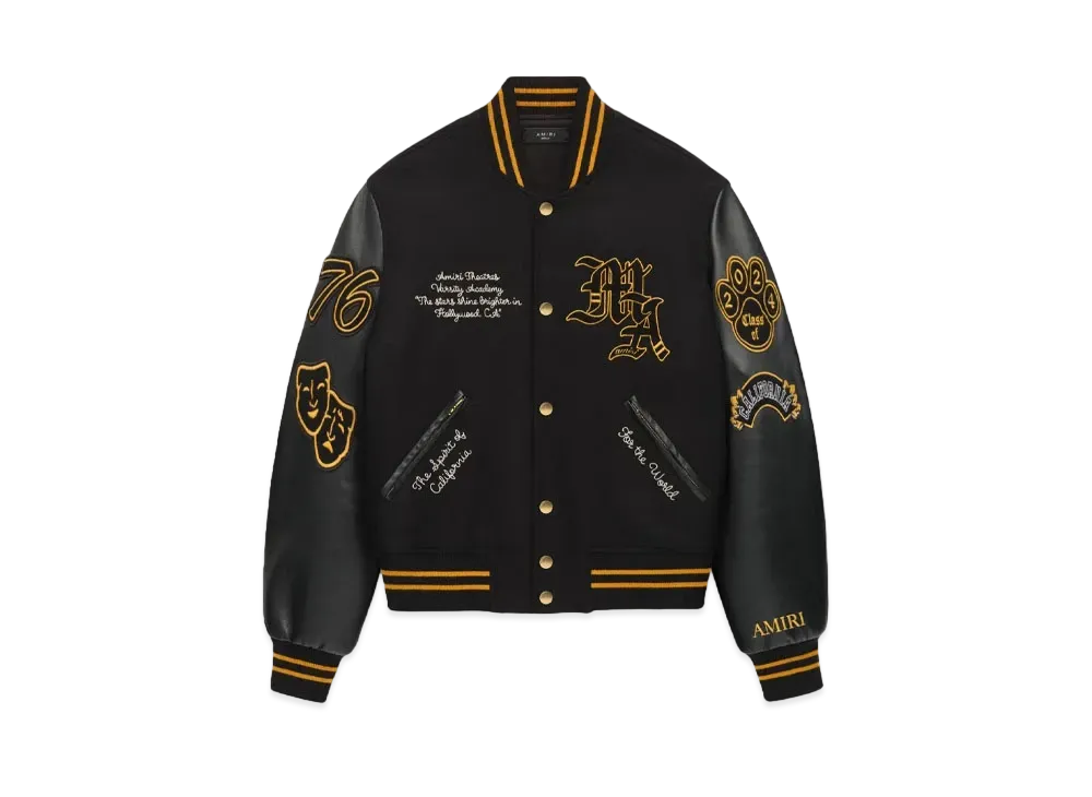 AMIRI Lion Varsity Jacket "Black"