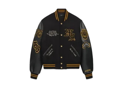 AMIRI Lion Varsity Jacket "Black"