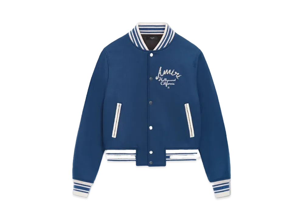 AMIRI Hollywood Bomber Jacket "Dusty Blue"