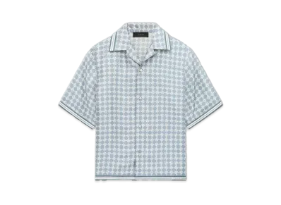 AMIRI MA Quad Bowling Shirt "Dusty Blue"
