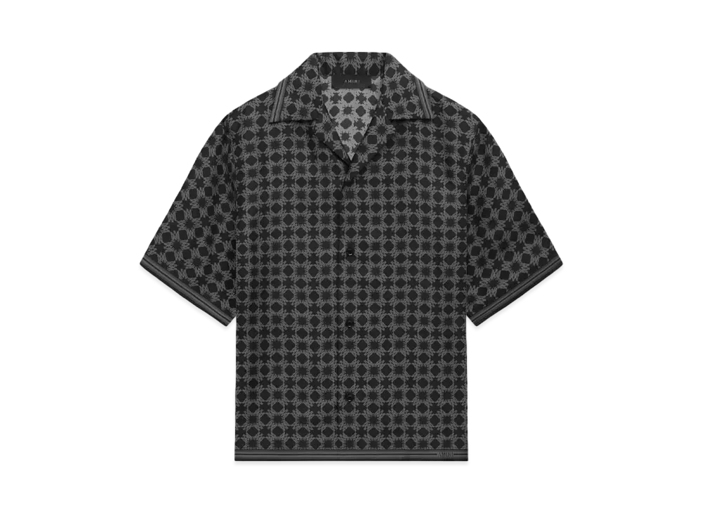 AMIRI MA Quad Bowling Shirt "Black"