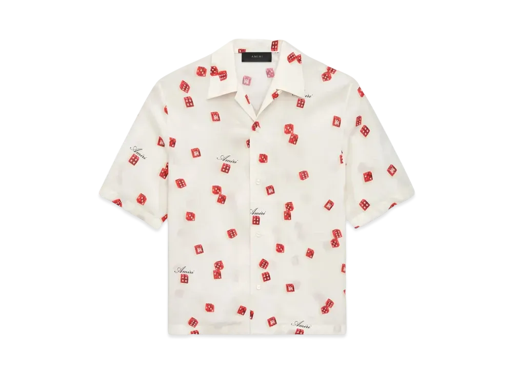 AMIRI Dice Bowling Shirt "Alabaster"
