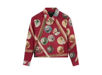 AMIRI Billiards Tapestry Blouson "Deep Red"