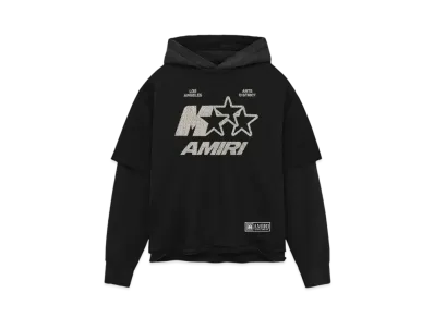 AMIRI MA Star Mesh Hoodie "Black"