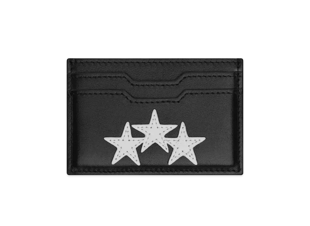 AMIRI Three Star Leather Card Holder "Black"