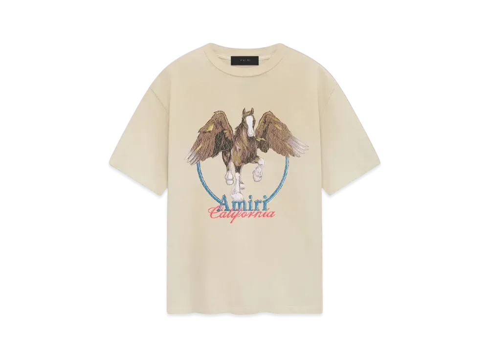 AMIRI Vintage Wash Pegasus Tee "Alabaster"