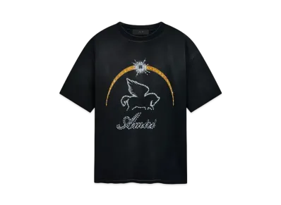 AMIRI Crystal Pegasus Tee "Black"