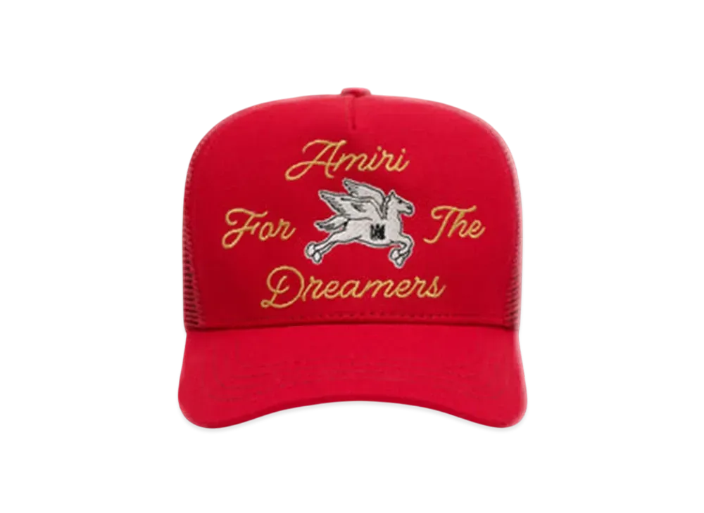 AMIRI Kids' Dreamers Trucker Hat "Red"