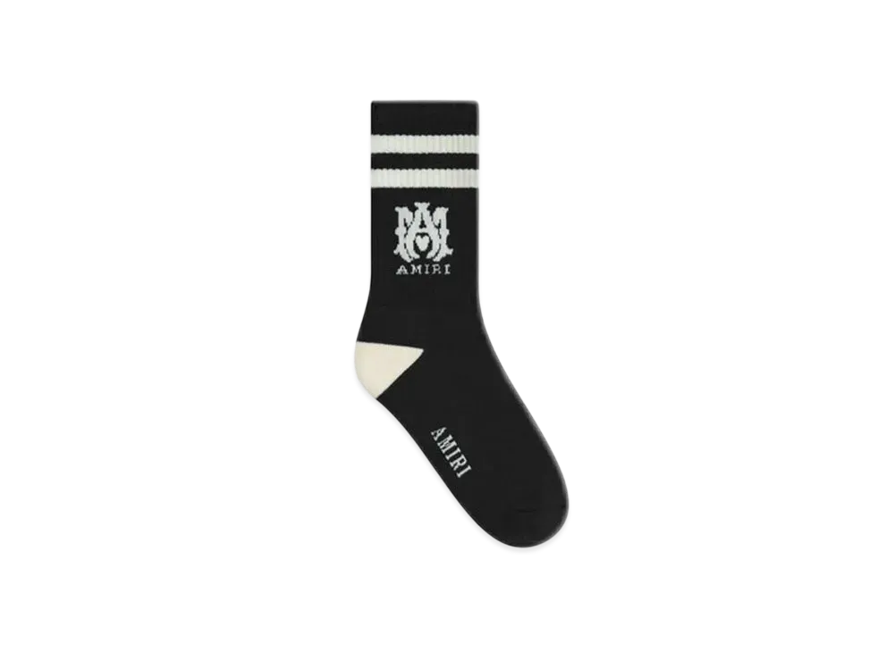 AMIRI Kids' Ma Stripe Socks "Black"