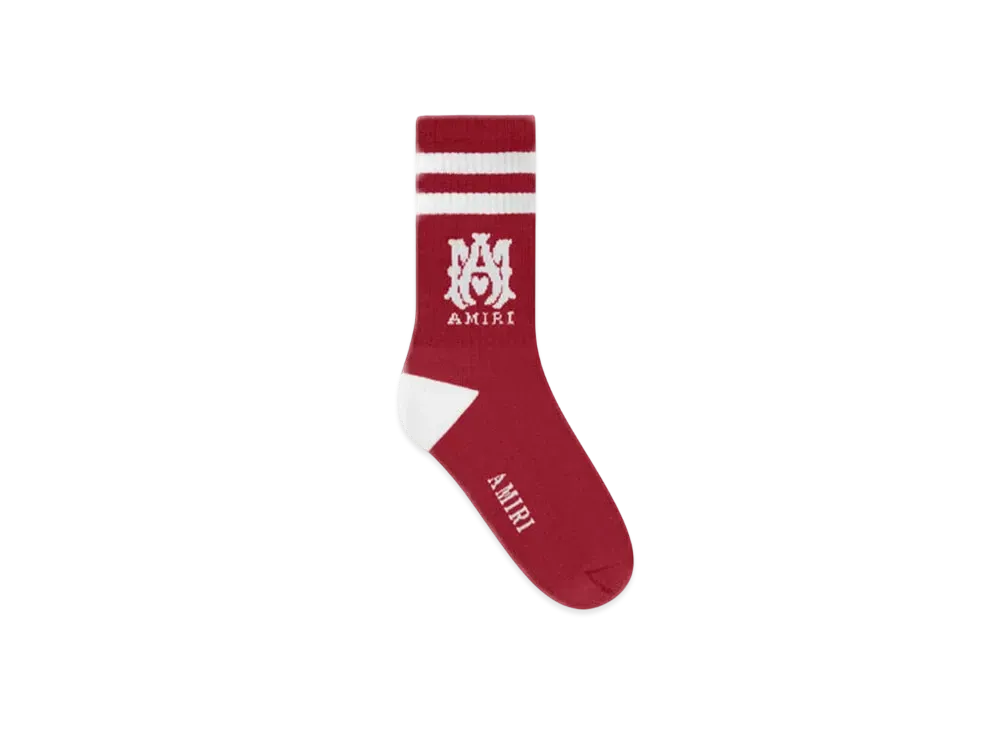 AMIRI Kids' Ma Stripe Socks "Red"
