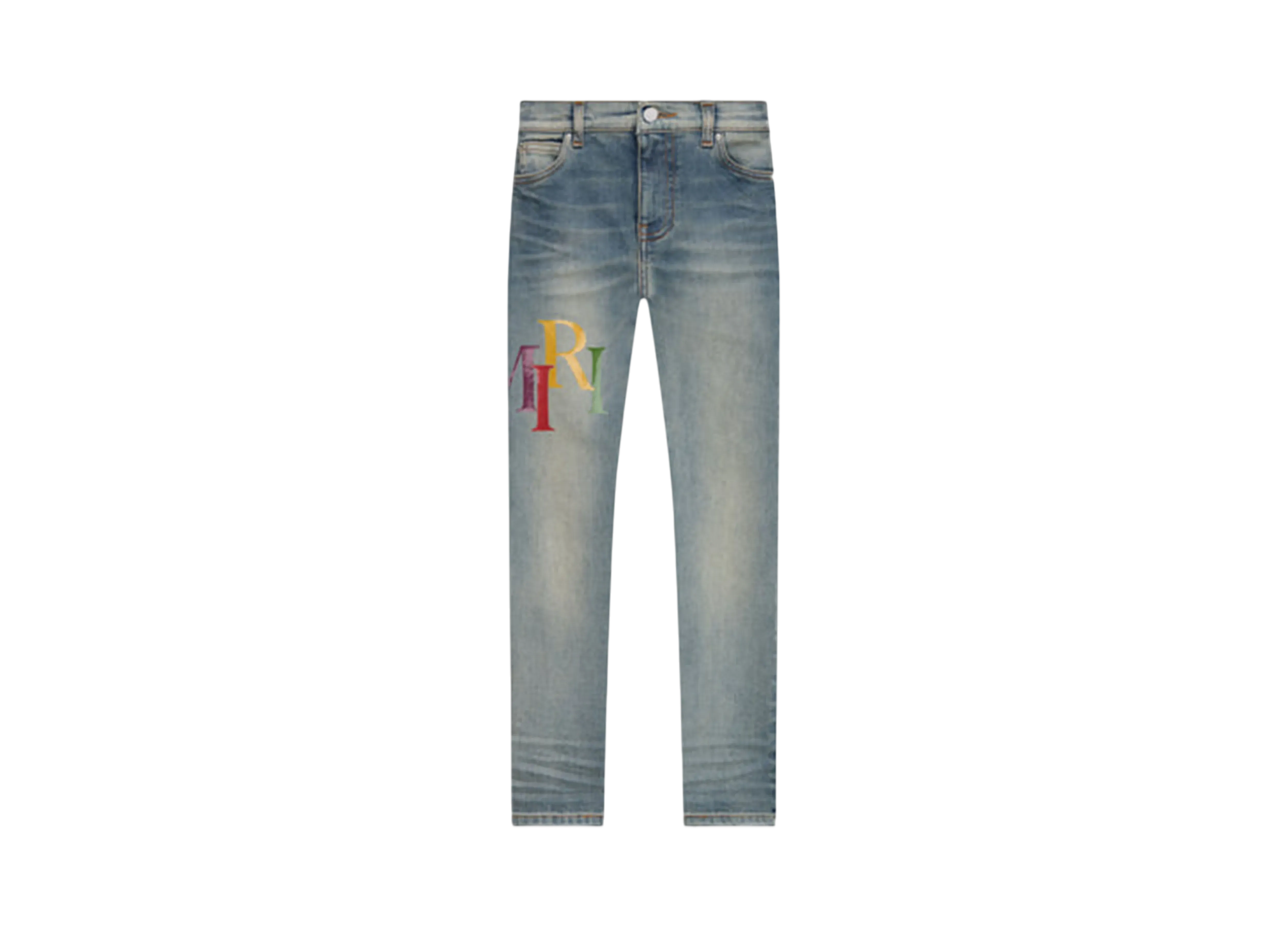 AMIRI Kids' Staggered Logo Jean "Antique Indigo"