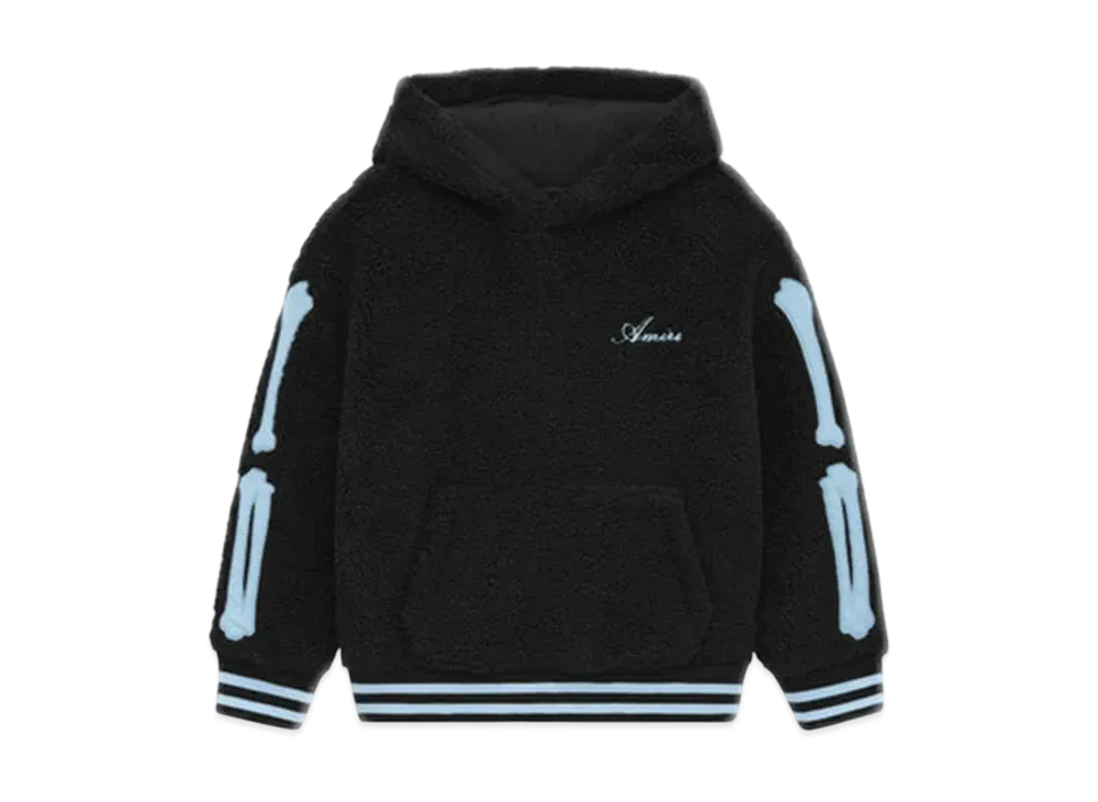 AMIRI Kids' Bones Fleece Hoodie "Black"