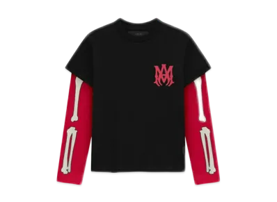 AMIRI Kids' Bones Long Sleeve Tee "Black"